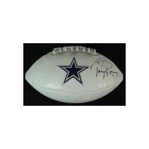  Tony Romo Autographed Dallas Cowboys Logo Football, Picture of Tony 