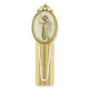  Gold tone Annunciation Angel Bookmark/Mixed Metal Office 