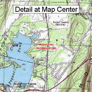  USGS Topographic Quadrangle Map   Mount Tom, Massachusetts 