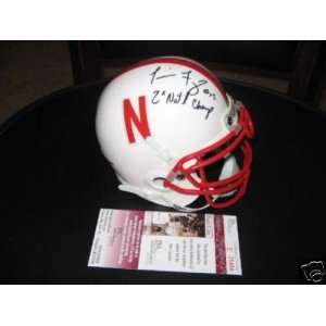  Tommie Frazier Nebraska Jsa/coa Signed Mini Helmet 