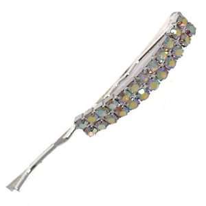  Anemone Silver Multi Coloured Crystal Hair Clip Jewelry