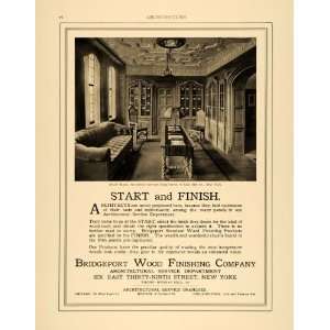  1915 Ad Bridgeport Wood Finishing Architecture Interior 