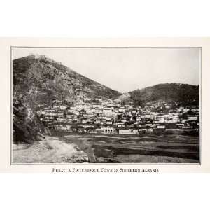 1918 Print Berat Town Southern Albania Cityscape Hillside World 