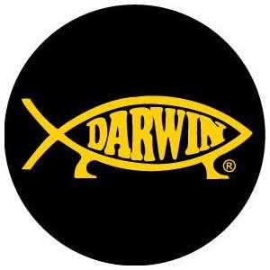 DARWIN FISH Pinback Button 1.25 Pin / Badge Evolutionary Response to 