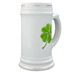  Stein (Glass Drink Mug Cup) Beautiful Clover Shamrock 