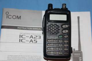 iCom IC A23 VHF Air Band Transceiver   NEW as in NEVER USED w/BOX all 