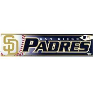   Diego Padres   Logo & Name Bumper Sticker MLB Pro Baseball: Automotive