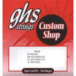  GHS Tiple (10 String Set), .010   .034, CU TPL Musical 