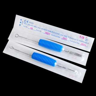 Pro 20XTattoo Blue Disposable 16MM 5/8 Grip Tubes& Flat Needles Kit 