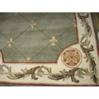 NICE! Royal Palace Rug FLEUR de LIS 5 x 8 Handmade Wool Rug ~ SAGE 