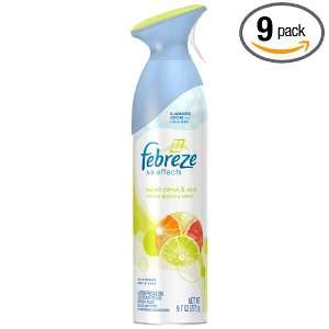  Febreze Air Effects Citrus & Zest, 9.7 Ounce (Pack of 9 