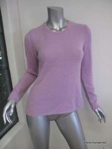 Matilde Lavender Cashmere Long Sleeve Sweater 44  