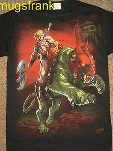 New He Man On Battle Cat Masters Of The Universe T Shirt  