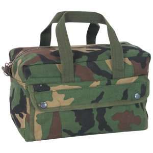  Woodland Camouflage Army Canvas Mechanics Tool Bag   11 x 