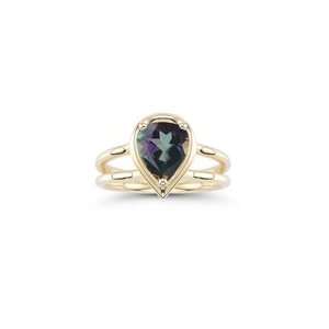   Cts Mystic Green Topaz Solitaire Ring in 14K Yellow Gold 10.0 Jewelry