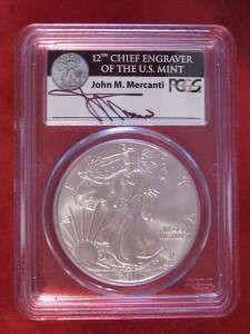 2011 (W) Silver Eagle PCGS MS 70 STRUCK @ WEST POINT Signed by John M 
