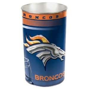  Denver Broncos Metal Wastebasket