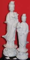 Shop to Support   Asian Kwan Yin Goddess of Mercy   white porcelain 