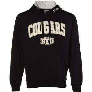 : Brigham Young Cougars Navy Blue Classic Twill Hoody Sweatshirt (XX 