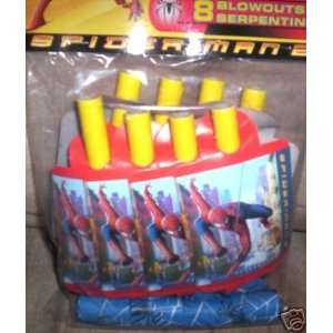  Spiderman Birthday Blowouts/Party Favors 