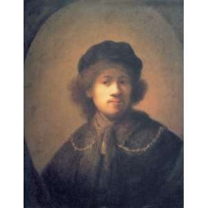   Portrait with Beret and Gold Chain Rembrandt van R