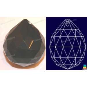   Black Crystal Ball With Lazer Logo Etched 30mm Box of 48pc Home