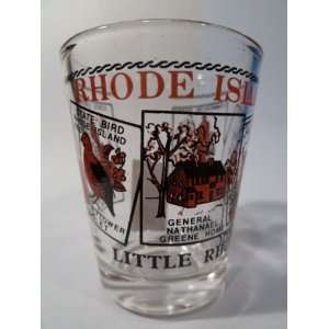  Rhode Island Scenery Red Shot Glass: Kitchen & Dining