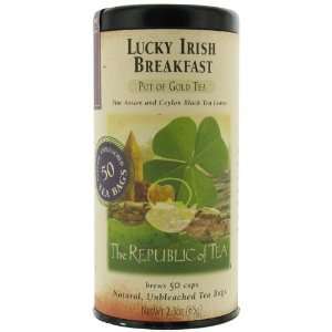 The Republic of Tea   Lucky Irish Breakfast Pot Of Gold Tea   50 Tea 