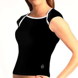   Womens HyBreez Casual Kickboxing T Shirt, Size: S, Color: Black/White