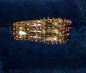 IMPERIAL GOLD 14 KT FLEXIBLE YELLOW GOLD MIRROR BAR BAND RING  