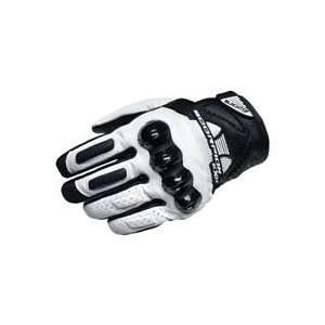  Scorpion Blacktop Gloves   Medium/White Automotive