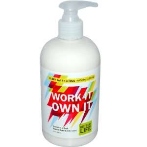   , Work It Own It, Natural Lotion, Clary Sage + Citrus, 12 oz (354 ml