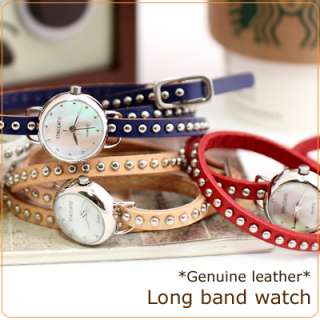   ]Designer inspired Genuine Leather long band Casual watch *GIFT ITEM