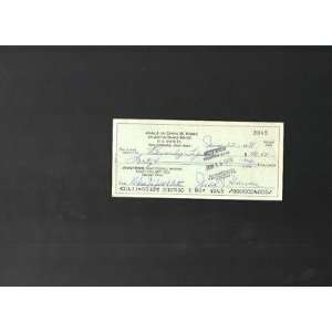  Jesse Haines Gas House Gang signed 1978 Personal Check 