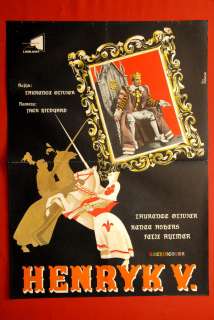   OF ENGLAND LAURENCE OLIVIER 1944 SHAKESPEARE UNIQUE YU MOVIE POSTER