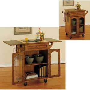   Furniture Noble Oak Butcher Block Kitchen Cart: Furniture & Decor