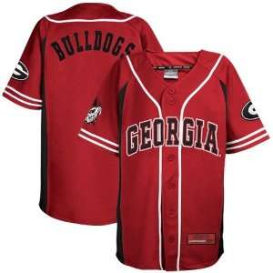 Georgia Bulldogs Youth Red Strike Zone Baseball Jersey  