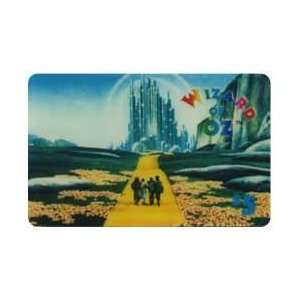 Collectible Phone Card $5. Wizard of Oz 4 Characters Walking on The 