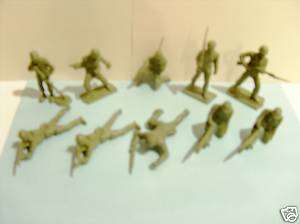 Tim mee 60 mm rubber soldiers lot of 10 soldiers  