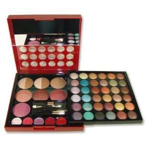   Eyeshadows 6 Powders 5 Lipcolors 4 blushes 1 Masacar and Applicators