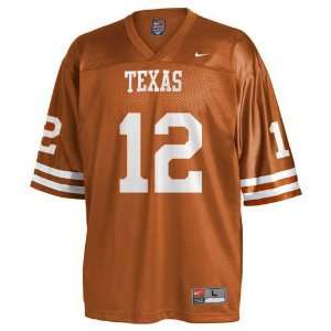 Texas Longhorns #12 Ncaa Youth Replica Football Jersey By Nike (Orange 
