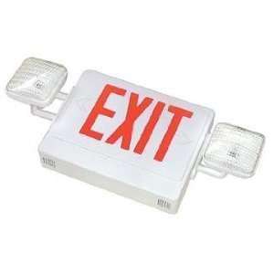 White with Red LED Emergency Light Exit Sign: Everything 