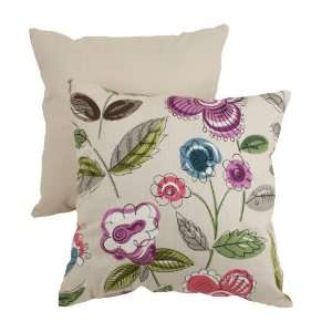  Pillow Perfect Decorative Modern Floral Square Toss Pillow 