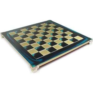  Brass & Blue Chess Board 1 3 4 Squares: Toys & Games