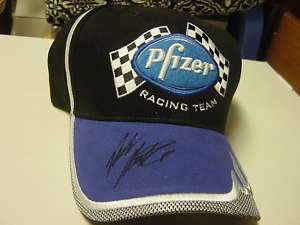 Mark Martin Pfizer Racing Team #6 Cap autographed  
