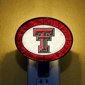   Texas Tech Red Raiders Art Glass Night Light: Sports & Outdoors