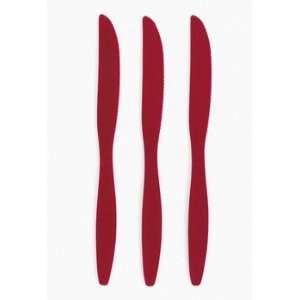  Plastic Real Red Knives   Tableware & Cutlery & Utensils 