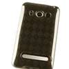 Clear Black TPU Skin Case+Privacy Film For HTC EVO 4G  