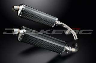 Honda ST1100 Tri Oval Carbon Stubby Muffler Exhaust Set  