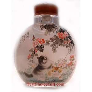   Gift / Inside Painting Snuff Bottle   Cats 